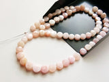 6-6.5mm Pink Opal Beads, Natural Pink Opal Plain Coin Beads, Opal Coins, 13 In