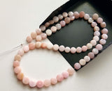 6-6.5mm Pink Opal Beads, Natural Pink Opal Plain Coin Beads, Opal Coins, 13 In