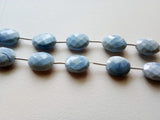 14-15mm Blue Opal Faceted Oval Bead Natural Blue Opal Faceted Oval Nuggets 8 In