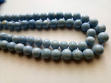 8-9mm Blue Opal Plain Round Bead, Natural Blue Opal Plain Round Balls, Blue Opal