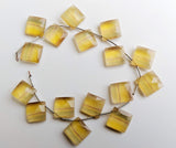 17-18 mm Yellow Fluorite Faceted Rhombus Bead, Natural Yellow Fluorite Faceted