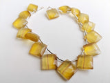 17-18 mm Yellow Fluorite Faceted Rhombus Bead, Natural Yellow Fluorite Faceted