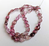 6.5-7mm Pink Tourmaline Faceted Oval Tumble, Natural Pink Tourmaline Oval Bead