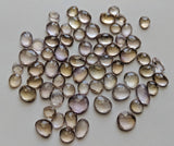 8.5-12mm Ametrine Rose Cut Cabochons, Ametrine Free Form Shape Faceted