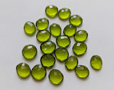 12-13mm Hydro Quartz Rose Cut Cabochons Green Hydro Quartz Peridot