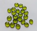 12-13mm Hydro Quartz Rose Cut Cabochons Green Hydro Quartz Peridot