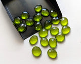 12-13mm Hydro Quartz Rose Cut Cabochons Green Hydro Quartz Peridot