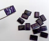 12x18mm Fluorite Emerald Cut, 6 Pieces Natural Purple Fluorite Rectangle