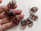 13.7x24 mm Multi Fluorite Faceted Fancy Shape Beads, Natural Multi Fluorite