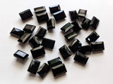 8x12mm Black Onyx, Emerald Cut Black Onyx Cutstones, Natural Black Onyx