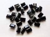 8x12mm Black Onyx, Emerald Cut Black Onyx Cutstones, Natural Black Onyx