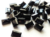 8x12mm Black Onyx, Emerald Cut Black Onyx Cutstones, Natural Black Onyx
