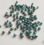 2mm Raw Blue Loose Rough Rondelle Diamond for Jewelry (1 Cts to 5 Cts Options)