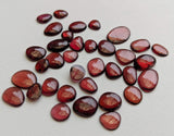 6-10mm Garnet Cabochons, 5 Pcs Natural Plain Free Form Shape Garnet Flat Back