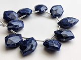 12x18 mm Sodalite Faceted Fancy Hexagon Beads, Natural Sodalite Long Hexagon