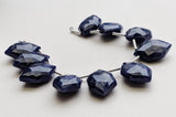 12x18 mm Sodalite Faceted Fancy Hexagon Beads, Natural Sodalite Long Hexagon