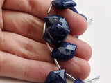 12x18 mm Sodalite Faceted Fancy Hexagon Beads, Natural Sodalite Long Hexagon