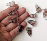 12x23 mm Multi Fluorite Faceted Triangle Beads, Natural Fluorite Faceted Fancy