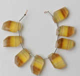 12x20 mm Yellow Fluorite Faceted Fancy Shape Bead, Natural Yellow Fluorite