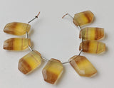 12x20 mm Yellow Fluorite Faceted Fancy Shape Bead, Natural Yellow Fluorite