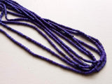 1.5-2.5 mm Afghani Turquoise Beads, Purple Colored Turquoise Tubes For Necklace