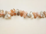 9x12 mm-9x14 mm Multi Moonstone Faceted Pear Beads, Natural Multi Moonstone