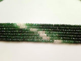 2.5-4mm Emerald Faceted Rondelle Beads, Natural Shaded Emerald Beads, Precious