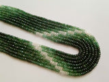 2.5-4mm Emerald Faceted Rondelle Beads, Natural Shaded Emerald Beads, Precious