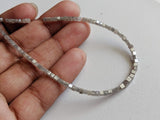 1.5-2.5mm Gray Diamond Cube Beads Natural Gray Diamond Faceted Cube Beads