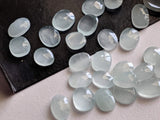 6.5-9mm Aquamarine Rose Cut Cabochons, Natural Rose Cut Free Form Shape