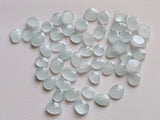 6.5-9mm Aquamarine Rose Cut Cabochons, Natural Rose Cut Free Form Shape