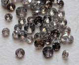 1mm Salt And Pepper Solitaire Brilliant Diamond For Jewelry (20 To 100 Pcs)