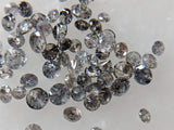 2.5-3mm Salt And Pepper Round Cut Solitaire Diamond For Jewelry (5Pc To 10Pc)