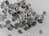 1mm Salt And Pepper Solitaire Brilliant Diamond For Jewelry (20 To 100 Pcs)