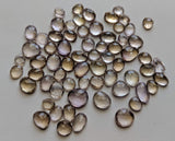 8.5-12mm Ametrine Rose Cut Cabochons, Ametrine Free Form Shape Faceted