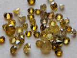 Yellow Diamonds, MELEE DIAMONDS 2.4-2.8mm, Round Brilliant Cut Solitaire