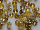 Yellow Diamonds, MELEE DIAMONDS 2.4-2.8mm, Round Brilliant Cut Solitaire