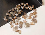 3-5mm Clear Brown Rough Diamond Perfect for Bezel &Prong Setting (1 Ct To 2 Cts)