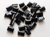 8x12mm Black Onyx, Emerald Cut Black Onyx Cutstones, Natural Black Onyx