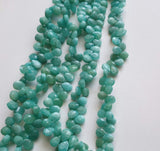 6x8 mm Amazonite Faceted Pear Beads, Amazonite Beads, Faceted Pear Briolette
