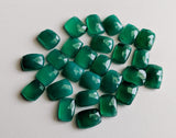 9.5x12mm - 11x15.5mm Green Onyx, Fancy Emerald Cut Green Onyx Cutstones