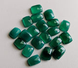 9.5x12mm - 11x15.5mm Green Onyx, Fancy Emerald Cut Green Onyx Cutstones