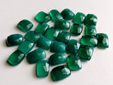 9.5x12mm - 11x15.5mm Green Onyx, Fancy Emerald Cut Green Onyx Cutstones