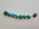 9.5-10 mm Arizona Turquoise Star Beads, Natural Faceted Star Shape Arizona