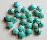 9.5-10 mm Arizona Turquoise Star Beads, Natural Faceted Star Shape Arizona