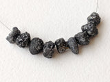 3.5mm - 5.5mm Black Rough Diamond Bead Jewelry (4Pcs To 25Pcs Option)