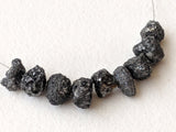 3.5mm - 5.5mm Black Rough Diamond Bead Jewelry (4Pcs To 25Pcs Option)
