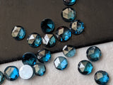 Blue Rose Cut Diamond, BESTSELLER 1.8-2 mm, Round Flat Back Cabochon