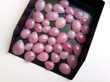 8-14mm Pink Sapphire Rose Cut Cabochons, 5 Pcs Natural Mix Shape Pink Sapphire