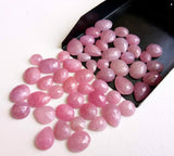 8-14mm Pink Sapphire Rose Cut Cabochons, 5 Pcs Natural Mix Shape Pink Sapphire